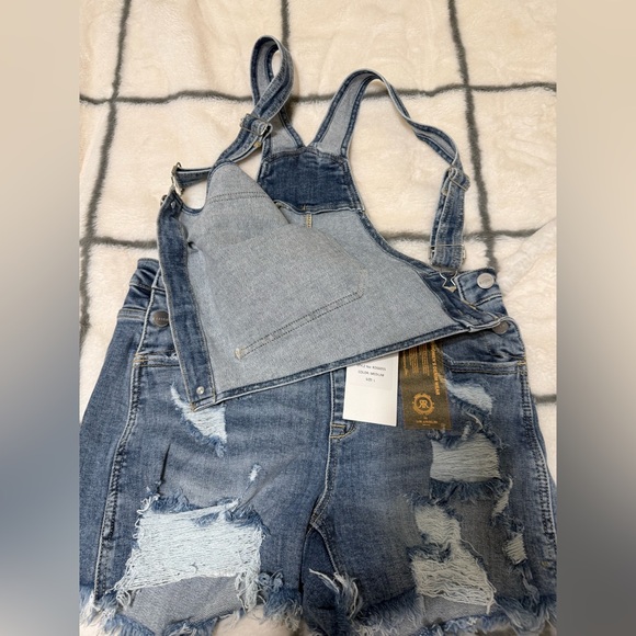 NWT RISEN SZ LG denim overalls - Picture 3 of 4